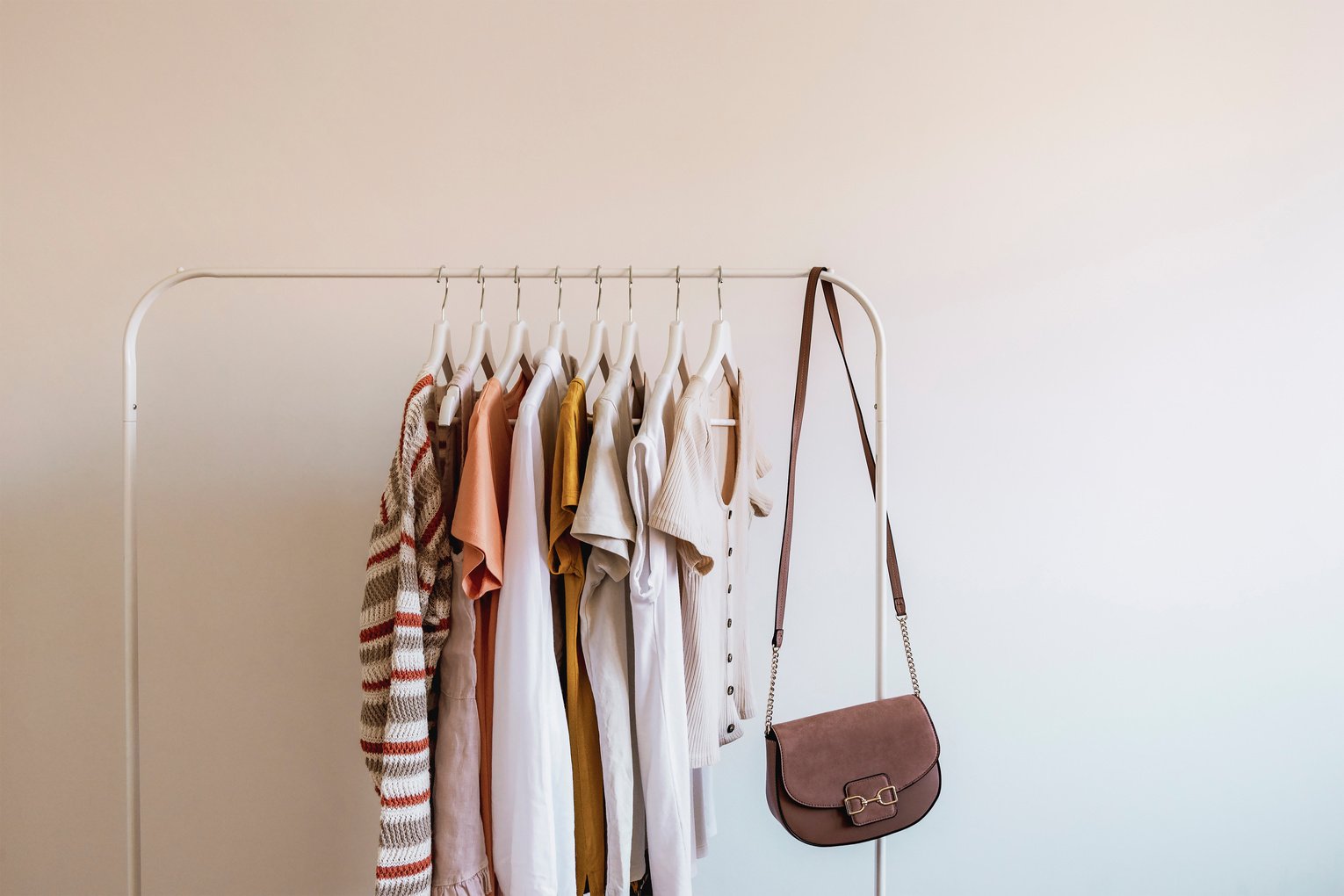 Rack with Stylish Women's Summer Clothes